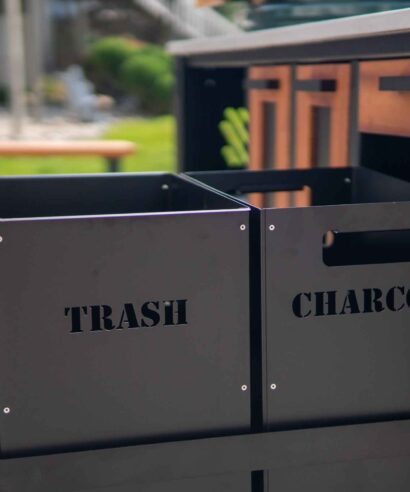 Custom Trash and Charcoal Bins